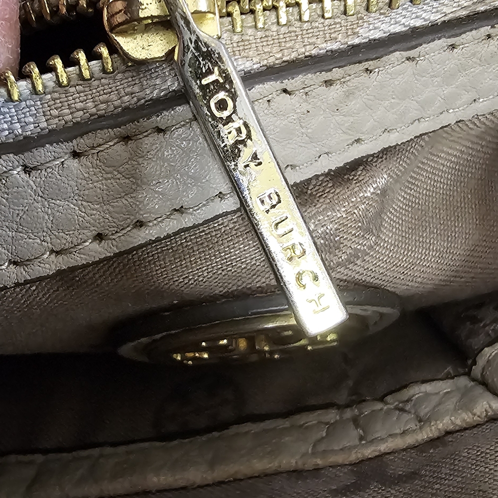 Tory Burch Gray Leather Crossbody Bag - Picture 7 of 13